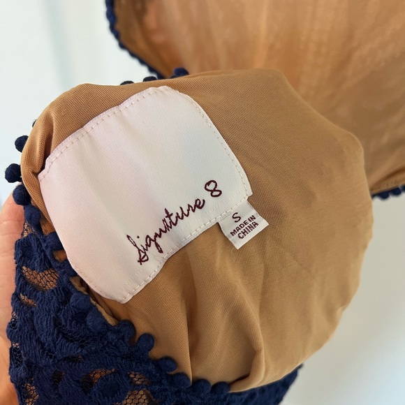 Elegant Navy Lace Dress - Picture 4 of 5